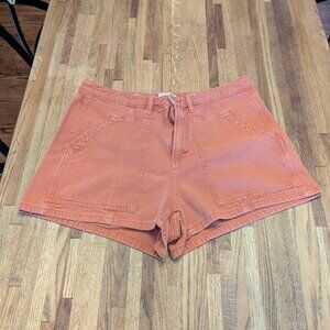 Burnt Tangerine Women's Denim Shorts w/ Button and Zipper Pockets Size 17